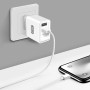 Сетевое зарядное устройство XO L31 2 USB 2.4A lightning 1м, White