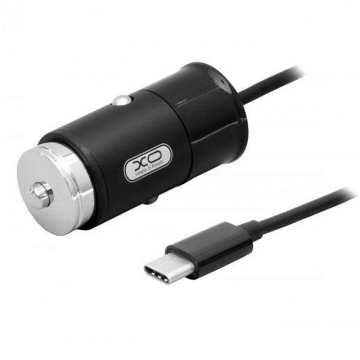 Автомобильное зарядное устройство XO CC09 3A Type-C Black