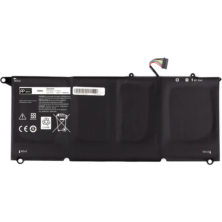 Акумулятори PowerPlant для ноутбуків Dell XPS 13 9360 (PW23Y) 7.6V 7800mAh