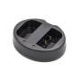 Зарядний пристрій PowerPlant для Panasonic DMW-BLF19E для двох акумуляторів, Black
