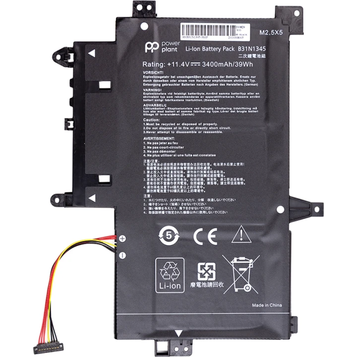 Аккумулятор PowerPlant B31N1345 для ноутбука ASUS Transformer Book Flip TP500L 11.4V 3400mAh