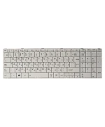 Клавіатура для ноутбука TOSHIBA Satellite C850, C870 білий фрейм, White