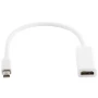 Кабель-переходник PowerPlant HDMI - mini DisplayPort 0.15м, White