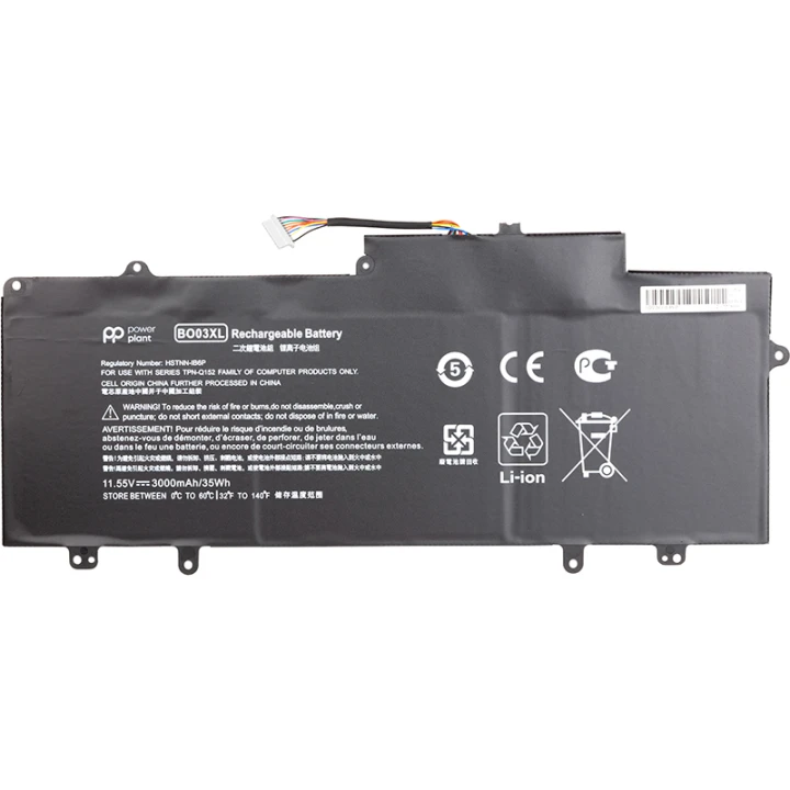 Акумулятор PowerPlant BO03XL для ноутбуків HP Chromebook 14 G3 11.55V 3000mAh