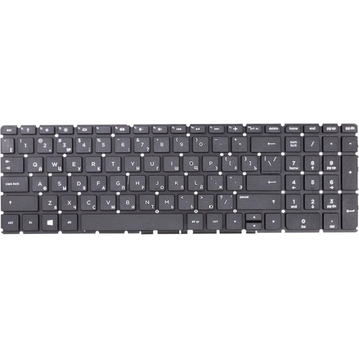 Клавіатура для ноутбука HP 250 G4, 255 G4, 256 G4 чорний кадр, Black