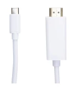 Відео кабель PowerPlant HDMI male - USB Type-C, 1.8м