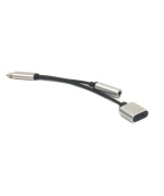 Кабель-перехідник PowerPlant Lightning 2 в 1, Audio 3.5 мм - Lightning