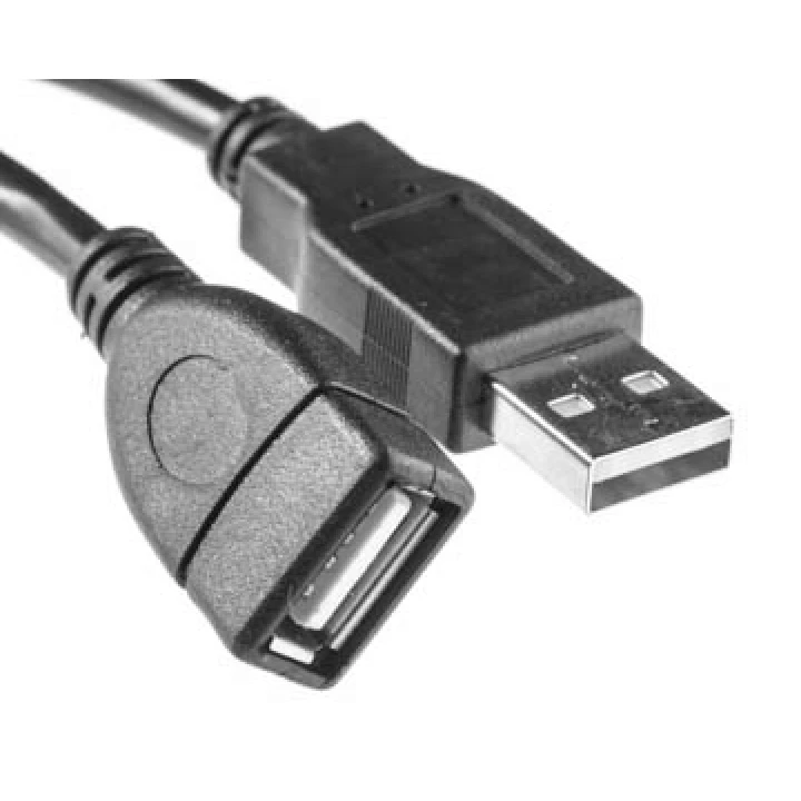 USB Кабель PowerPlant USB 2.0 AF-AM, 0.1м, Black