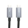 USB Кабель PowerPlant Thunderbolt 3, USB-C - USB-C, 40Gbps, 100W, 20V/ 5A, 4K/ 60HZ, 1м, Black