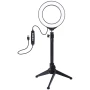 Кільцева USB RGBW LED лампа Puluz PKT3049B 4.7" + настільний штатив, Black
