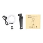 Кільцева USB RGBW LED лампа Puluz PKT3049B 4.7" + настільний штатив, Black