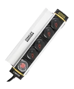 Сетевой фильтр Stanley Fatmax 3 м, 3x1.5мм2, IP44, 4 розетки с крышками, алюминий