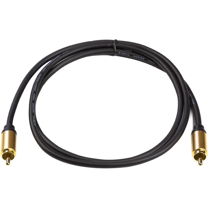 Кабель коаксиальный PowerPlant 26AWG 1 м, Black
