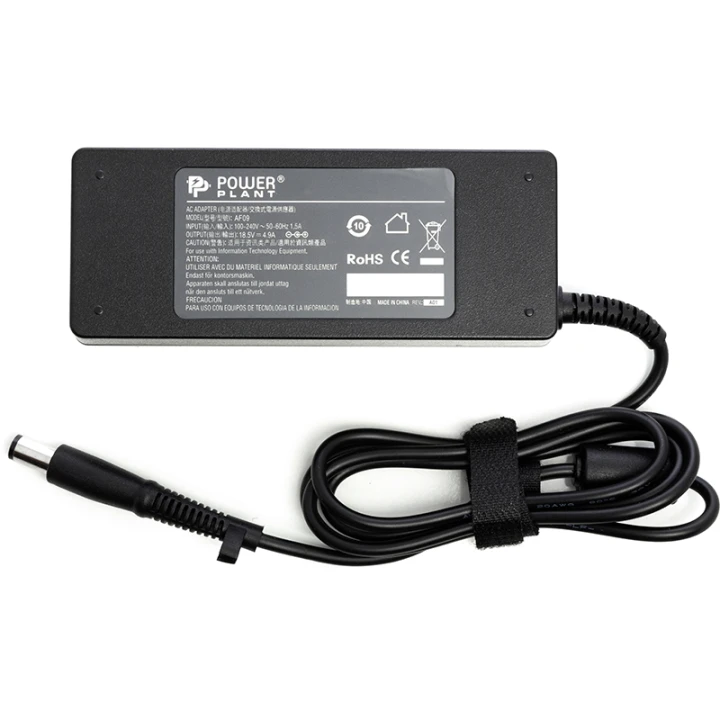 Блок живлення PowerPlant для ноутбука HP 220V 18.5V 90W 4.9A 7.4 х 5.0