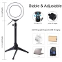 Кільцева USB LED лампа Puluz PKT3031 4.7"+ настільний штатив, Black