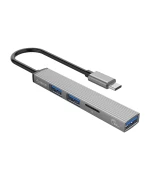 USB-хаб ORICO USB-A - USB3.0, 2xUSB2.0, TF (AH-A12F-GY-BP)