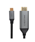 USB Кабель PowerPlant USB-C - HDMI, 4K, Ultra HD, V2.0, 1.8м, Black