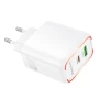 Мережевий зарядний пристрій BOROFONE BA89A Destello PD30W / QC3.0, White
