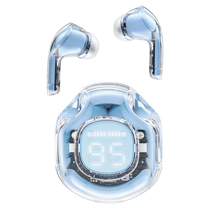 Бездротові Bluetooth навушники ACEFAST T8 Crystal color (2) 500 mAh, Ice Blue