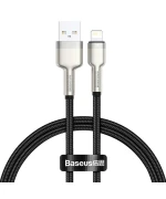 Data-Кабель Baseus Cafule Series Metal USB to Lightning 2.4A 0.25m, Black