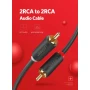 Аудіо кабель UGREEN AV104 2RCA Male to 2RCA Male Cable 1m, Black