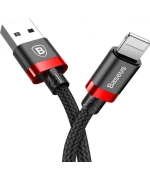 Data Кабель Baseus CALKLF-R91 Cafule Cable USB For Lightning 2A 3m, Red-Black