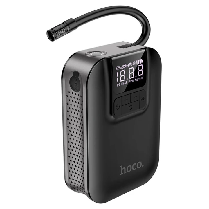 Автомобильный насос HOCO S53 Breeze Portable Smart Air Pump 2500 mAh, Black