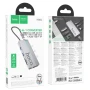USB Hub HOCO HB52 Wow 8-in-1 multi-function converter (HDTV / RJ45 / SD / TF / PD / Type-C / USB), Deep Space Gray