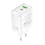 Мережевий зарядний пристрій BOROFONE BA89A Destello PD30W / QC3.0, White
