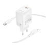 Сетевое зарядное устройство BOROFONE BN28 Fuente single port PD30W / QC3.0 cable Type-C to Lightning, White