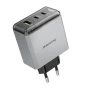 Сетевое зарядное устройство BOROFONE BN22 Lena PD65W / QC3.0, Metal Gray