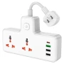 Мережевий Подовжувач HOCO AC12 Reise 2-position expansion socket PD30W / 1C 3A, White