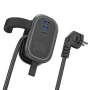 Мережевий Подовжувач HOCO NS7 Sharp 1 position PD20W / 1C 2A desktop socket, Black