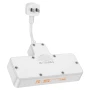Мережевий Подовжувач HOCO AC12 Reise 2-position expansion socket PD30W / 1C 3A, White