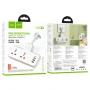 Мережевий Подовжувач HOCO AC12 Reise 2-position expansion socket PD30W / 1C 3A, White