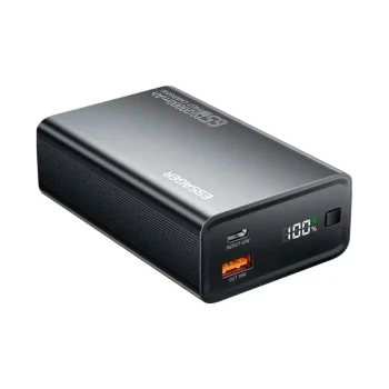 Зовнішній акумулятор ESSAGER EDY65-LD01-Z USB + Type-C 20000 mAh 65W, Black