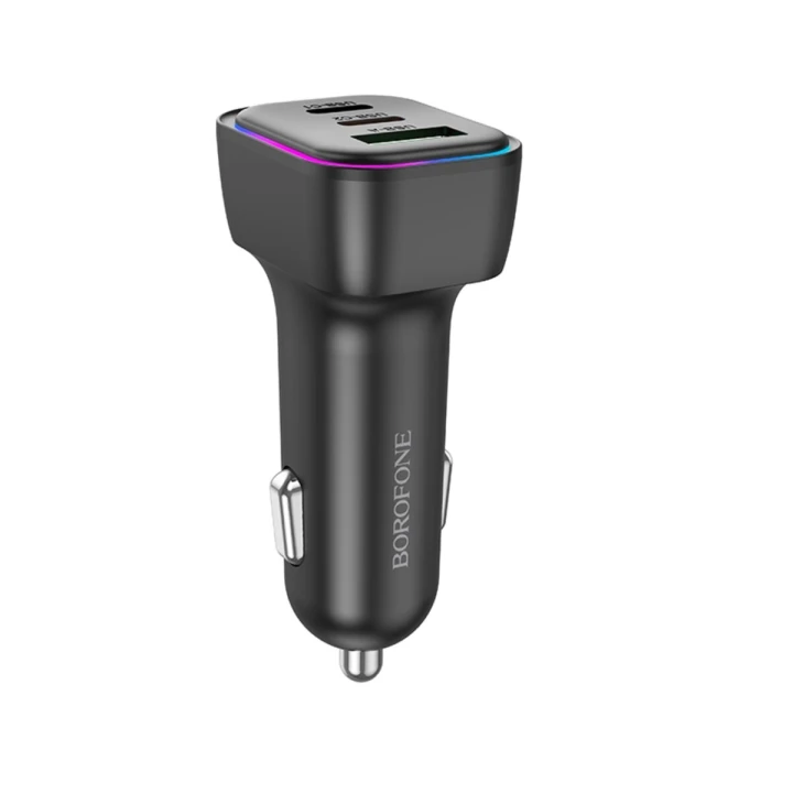 Автомобільний зарядний пристрій BOROFONE BZ28C Trophie PD60W / QC3.0 3A car charger, Black