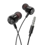 Дротові навушники HOCO M87 String wired earphones with with microphone, Gloomy Black