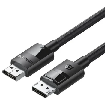 Відео кабель UGREEN DP114 DP Male to Male DP1.4 8K Round Cable ABS Shell Braid 1.5m, Black