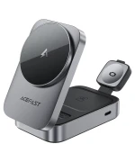 Бездротовий зарядний пристрій ACEFAST E22 Desktop 3-in-1, Gray