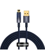 Data Кабель Baseus Explorer Series Auto Power-Off Fast Charging  USB to Lightning 2.4A 1m, Blue