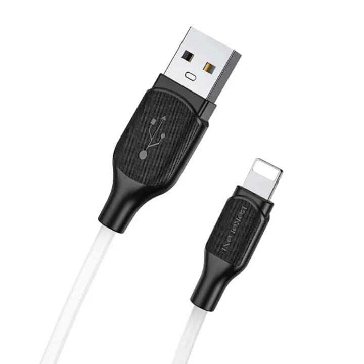 Data Кабель BOROFONE BX42 USB to Lightning 2.4A 1m, White