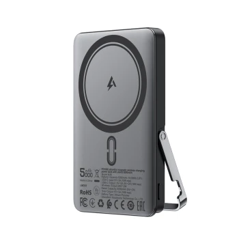 Зовнішній акумулятор Power Bank з бездротовою зарядкою ACEFAST M16 Type-C PD18W 5000mAh, Black