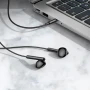 Навушники-гарнітура HOCO M93 wire control earphones with microphone 1,2 м, Black