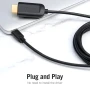 Видео кабель Vention Type-C to HDMI 4K 30Hz 1.5M, Black