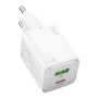 Мережевий зарядний пристрій HOCO N41 PD20W / QC3.0 3A, White