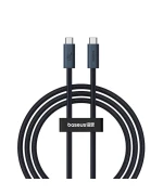 Data Кабель Baseus Flash Series 2 USB4 Full Featured Type-C to Type-C 240W 1m, Cluster Black