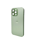 Чехол - накладка AG Glass Matt Frame Color Logo для iPhone 14 Pro Max