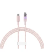 Кабель Baseus Explorer Series Fast Charging with Smart Temperature Control Type-C to Lightning 20W 1m, Pink