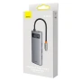 USB - хаб Baseus Metal Gleam Series 4-in-1 Multifunctional Type-C HUB Docking Station, Gray ( WKWG070013 )